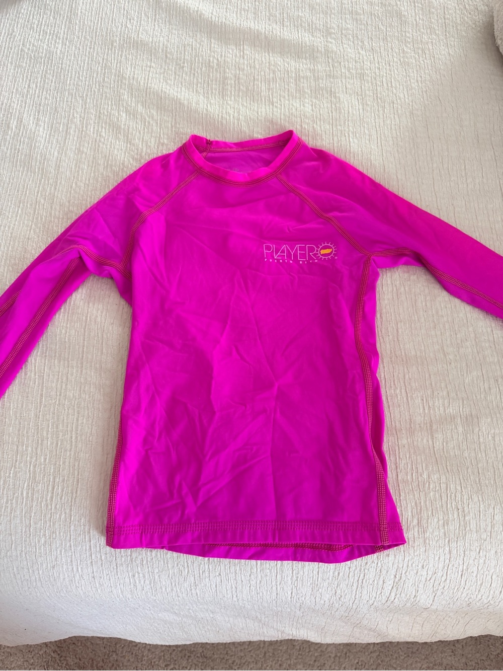 Hot Pink Long-Sleeve Kids Rashguard